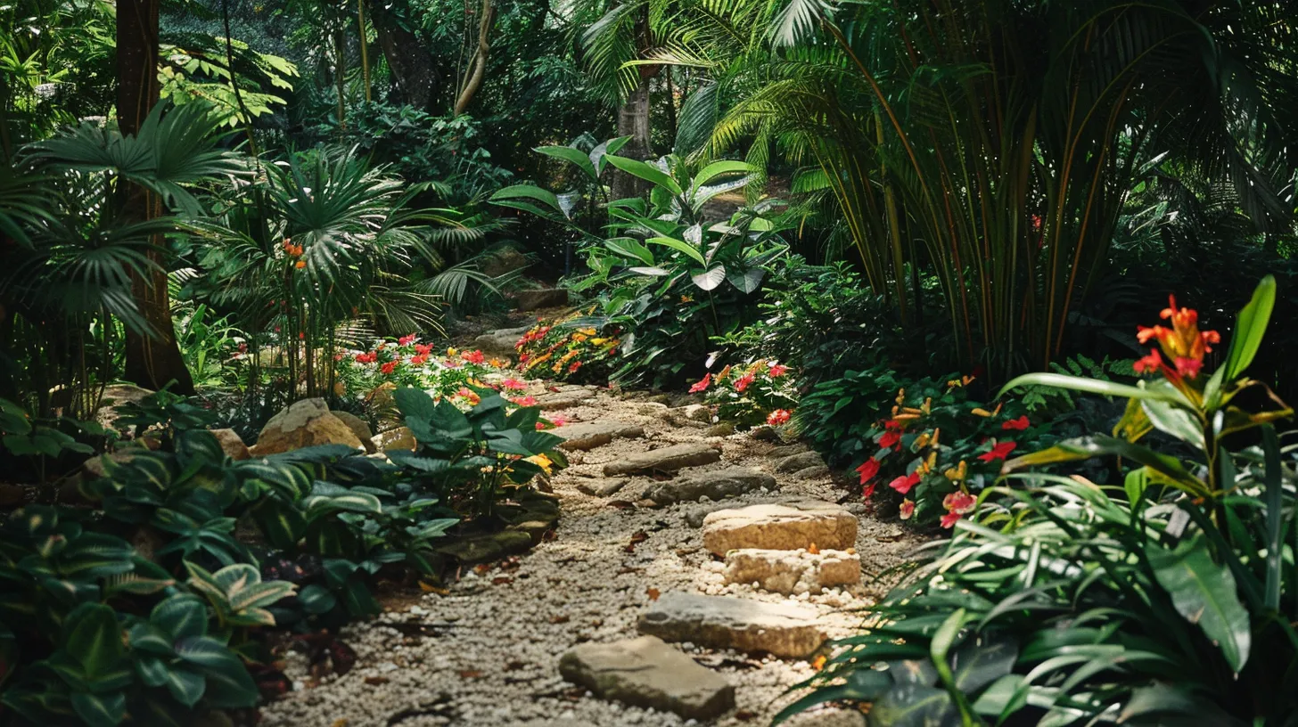 a picturesque landscape showcasing a vibrant garden with lush greenery, blooming flowers, and neatly arranged stones, symbolizing the beginning of a successful landscaping journey.
