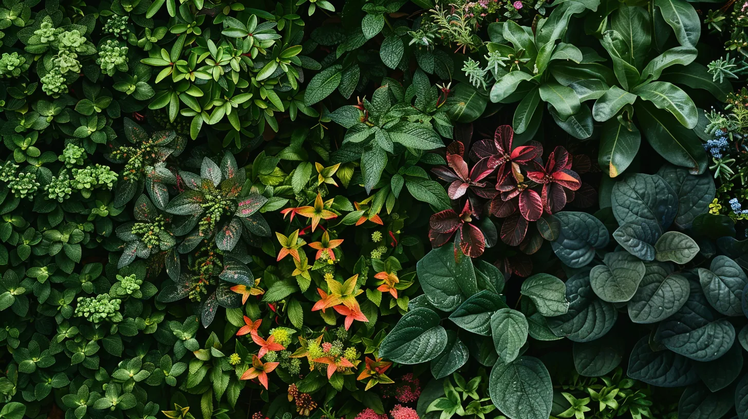 a vibrant garden filled with lush privacy shrubs, showcasing a rich tapestry of varying greens and flowering accents under the warm georgia sun, embodies the essence of thoughtful landscape design.